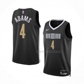 Maillot Memphis Grizzlies Steven Adams NO 4 Ville 2023-24 Noir