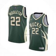 Maillot Milwaukee Bucks Khris Middleton NO 22 Earned 2020-21 Vert