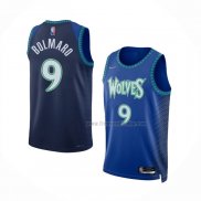 Maillot Minnesota Timberwolves Leandro Bolmaro NO 9 Ville 2021-22 Bleu