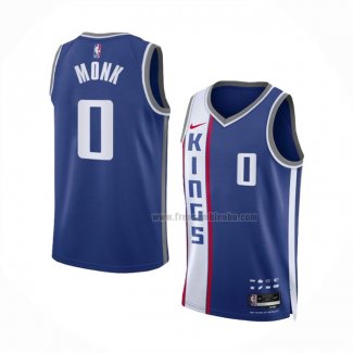 Maillot Sacramento Kings Malik Monk NO 0 Ville 2023 24 Bleu