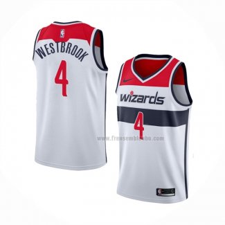 Maillot Washington Wizards Russell Westbrook NO 4 Association 2020-21 Blanc