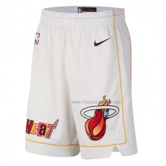 Short Miami Heat Ville 2022-23 Blanc