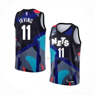 Maillot Brooklyn Nets Kyrie Irving NO 11 Ville 2023-24 Noir