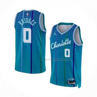 Maillot Charlotte Hornets Miles Bridges NO 0 Ville 2021-22 Bleu