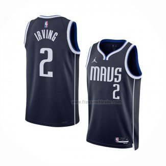 Maillot Dallas Mavericks Kyrie Irving NO 2 Statement 2022-23 Bleu