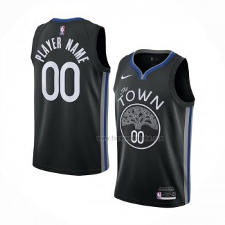 Maillot Golden State Warriors Personnalise Ville 2019-20 Noir