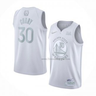 Maillot Golden State Warriors Stephen Curry NO 30 MVP Blanc