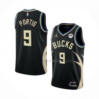 Maillot Milwaukee Bucks Bobby Portis NO 9 Statement 2022-23 Noir