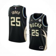 Maillot Milwaukee Bucks Serge Ibaka NO 25 Statement 2022-23 Noir