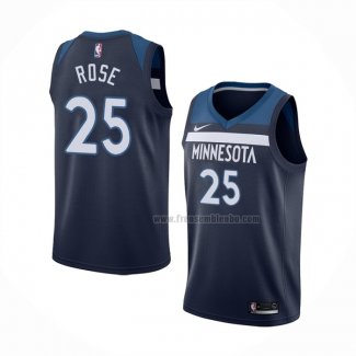 Maillot Minnesota Timberwolves Derrick Rose NO 25 Icon Bleu