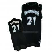 Maillot Minnesota Timberwolves Kevin Garnett NO 21 Retro Noir