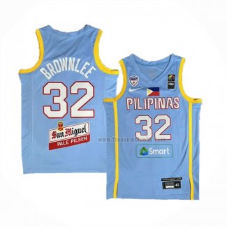 Maillot Philippine Justin Brownlee NO 32 Jeux Olympiques 2024 Bleu