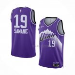 Maillot Utah Jazz Luka Samanic NO 19 Ville 2023-24 Volet