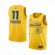 Maillot All Star 2021 Indiana Pacers Domantas Sabonis NO 11 Or