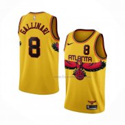 Maillot Atlanta Hawks Danilo Gallinari NO 8 Ville 2021-22 Jaune