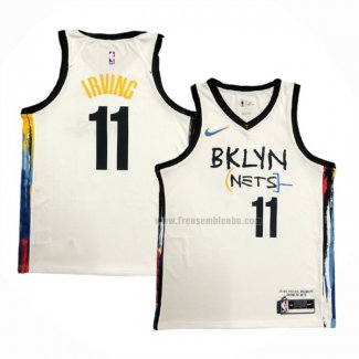 Maillot Brooklyn Nets Kyrie Irving NO 11 Ville 2020-21 Blanc