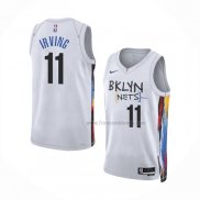 Maillot Brooklyn Nets Kyrie Irving NO 11 Ville 2022-23 Blanc