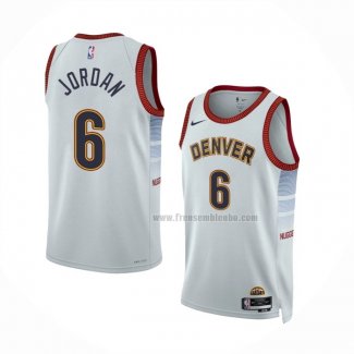 Maillot Denver Nuggets Deandre Jordan NO 6 Ville 2022-23 Blanc