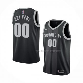 Maillot Detroit Pistons Personnalise Ville 2018-19 Noir