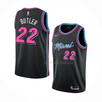 Maillot Miami Heat Jimmy Butler NO 22 Ville 2018-19 Noir