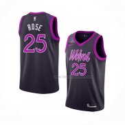 Maillot Minnesota Timberwolves Derrick Rose NO 25 Ville 2018-19 Volet