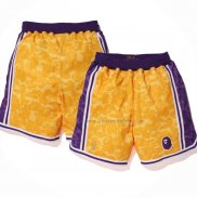 Short Los Angeles Lakers Bape Jaune