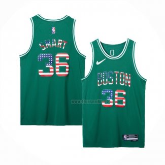 Maillot Boston Celtics Marcus Smart NO 36 75th Drapeau Edition Vert