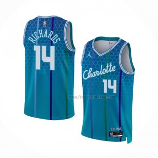 Maillot Charlotte Hornets Nick Richards NO 14 Ville 2021-22 Bleu