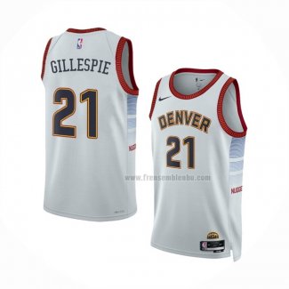 Maillot Denver Nuggets Collin Gillespie NO 21 Ville 2022-23 Blanc