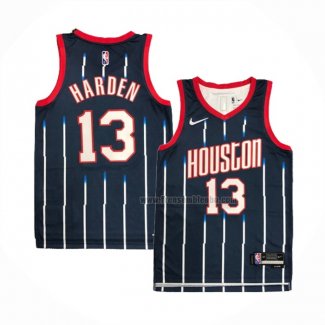 Maillot Houston Rockets James Harden NO 13 Ville 2021-22 Bleu