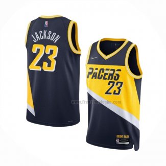 Maillot Indiana Pacers Isaiah Jackson NO 23 Ville 2021-22 Bleu