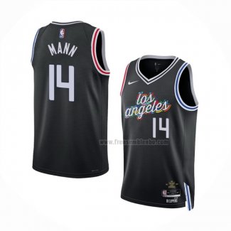 Maillot Los Angeles Clippers Terance Mann NO 14 Ville 2022-23 Noir