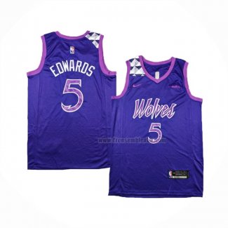 Maillot Minnesota Timberwolves Anthony Edwards NO 5 Classic 2024 Volet