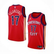 Maillot New Orleans Pelicans Jonas Valanciunas NO 17 Statement 2023-24 Rouge