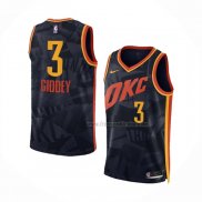 Maillot Oklahoma City Thunder Josh Giddey NO 3 Ville 2023-24 Noir