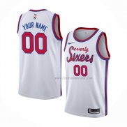 Maillot Philadelphia 76ers Personnalise Hardwood Classic Blanc