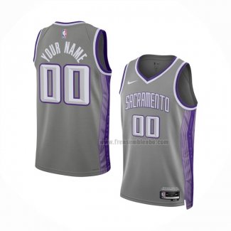 Maillot Sacramento Kings Personnalise Ville 2022-23 Gris