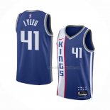 Maillot Sacramento Kings Trey Lyles NO 41 Ville 2023-24 Bleu