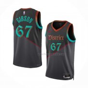 Maillot Washington Wizards Taj Gibson NO 67 Ville 2023-24 Noir