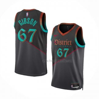 Maillot Washington Wizards Taj Gibson NO 67 Ville 2023-24 Noir