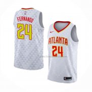 Maillot Atlanta Hawks Bruno Fernando NO 24 Association Blanc