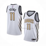 Maillot Atlanta Hawks Trae Young NO 11 Ville 2018-19 Blanc