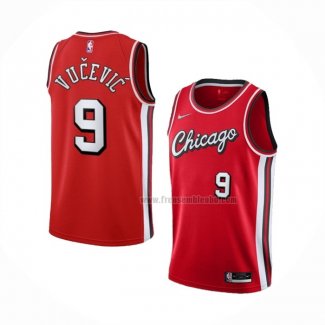 Maillot Chicago Bulls Nikola Vucevic NO 9 Ville 2021-22 Rouge