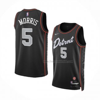 Maillot Detroit Pistons Monte Morris NO 5 Ville 2023-24 Noir