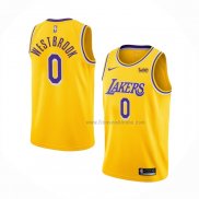 Maillot Los Angeles Lakers Russell Westbrook NO 0 Icon 2020 Jaune