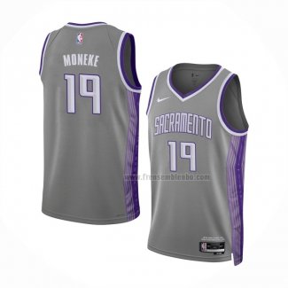 Maillot Sacramento Kings Chima Moneke NO 19 Ville 2022-23 Gris