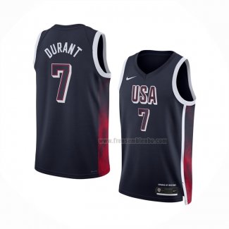 Maillot USA 2024 Kevin Durant NO 7 Bleu