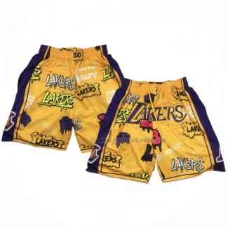 Short Los Angeles Lakers Slap Sticker Just Don Jaune