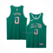 Maillot Boston Celtics Jayson Tatum NO 0 75th Drapeau Edition Vert