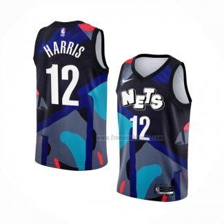 Maillot Brooklyn Nets Joe Harris NO 12 Ville 2023-24 Noir